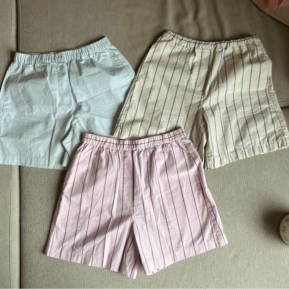 Wilfred Set of 3 Boxer-Style Bermuda Shorts, Size XS